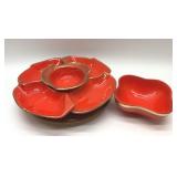 VTG MID CENTURY CALIFORNIA POTTERY LAZY SUZAN