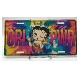 Betty BOOP GIRL power license tag