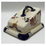 ANTIQUE CHEESE PLATE WITH LID
