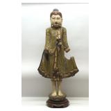 37" Burmese Mandalay Standing Buddha Statue