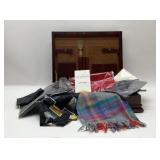 Gentlemanï¿½s case with cologne, pocket squares,