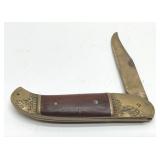 Thailand, brass blade folding Siam pocket knife