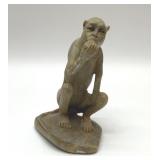 CARVED STONE SANLEY MONKEY 6ï¿½ï¿½