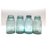 4 VTG MASON JARS 9ï¿½ï¿½
