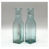 2 VTG Kari cathedral pickle jars mid 19 century