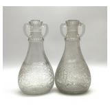 2 WHITE HOUSE VINEGAR JARS 9ï¿½ï¿½