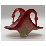 MURANO SWAN GLASS NAPKIN HOLDER