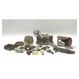 ASSORTED COLLECTIBLES, HOOD ORNAMENT, PINBACKS