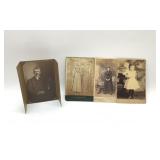4 antique studio photograph Cards