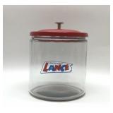LANCE STORE COUNTER JAR RED LID 9ï¿½ï¿½