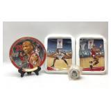 Michael Jordan plates, Nolan Ryan baseball