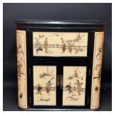 VTG Chinese Black Lacquer Chinoiserie