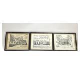 Presidential resident pen & ink drawings