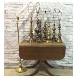 ASSORTED BRASS LAMPS