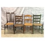 4 ASSORTED VINTAGE/ANTIQUE CHAIRS