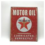 Texaco motor oil, metal sign