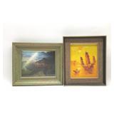 LANDSCAPE ART OIL ON CANVAS, PRINT