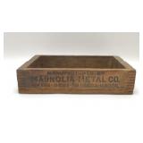 MAGNOLIA METAL WOOD SHIPPING BOX