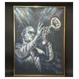 LEE REYNOLDS JAZZY OIL ON CANVAS PAINTING