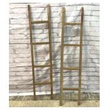 RUSTIC DECORATOR LADDERS PAIR