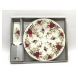 CZECHOSLOVAKIAN VICTORIAN ROSE CAKE SET