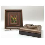 TRINKET BOX, PANSY PRINT 8''