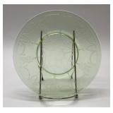 URANIUM GLASS CAMEO PLATE