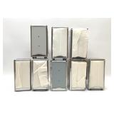 8 STAINLESS STEEL NAPKIN HOLDERS