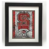 NC State Wolfpack sign framed