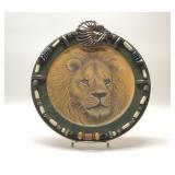 FURIOUS LION HEAD PLATE DECORATIVE 12''