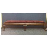 ANTIQUE CLAW & BALL FOOT CHURCH KNEELER