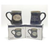 2 Burton and Burton blue grandfather mugs
