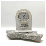 Howard Miller  porcelain clock, granite slab