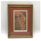 1974 HARTLEY FRAMED ART PRINT