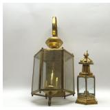 2 VTG BRASS LAMPS
