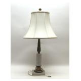 VINTAGE MARBLE & BRASS TABLE LAMP