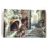 MEDITERRANEAN COURTYARD ART CANVAS