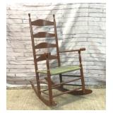 WOVEN SEAT WOODEN ROCKING CHAIR