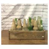 VINTAGE SODA BOTTLES IN DELIVERY CRATE