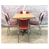 DINER CHROME CHAIRS AND TABLE