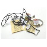 1920's ELGIN WATCH, CROSS PENDANTS