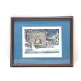 WM. MANGUM 'HOLIDAY RETREAT'' FRAMED ART