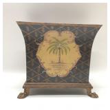 METAL PALM TREE WASTE BASKET 12