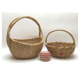 Three assorted baskets