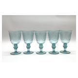 5 AQUA GOBLETS