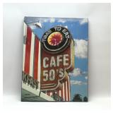 CAFE 50'S METAL SIGN 19X25''