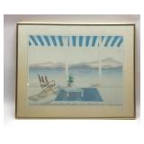BEACH CABANA FRAMED ART