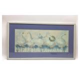 WHITE GEESE WATERCOLOR LITHO NANCY PHELPS