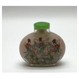 ASIAN REVERSE PAINTED GLASS SNUFF BOTTLE