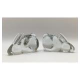 RABBIT CRYSTAL BOOK ENDS